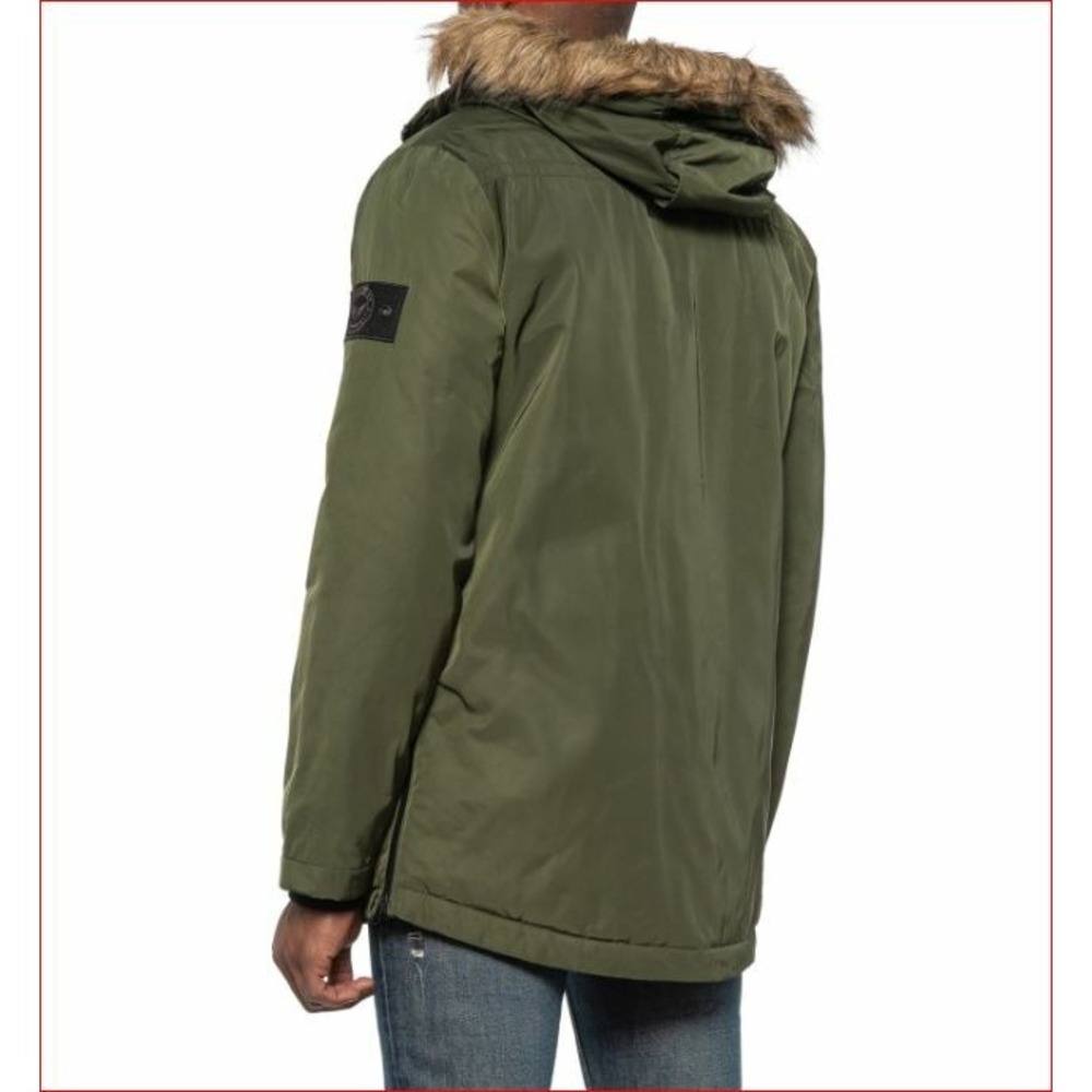Industry men coat parka jacket hooded insulated IF19J167 green sz M $279
